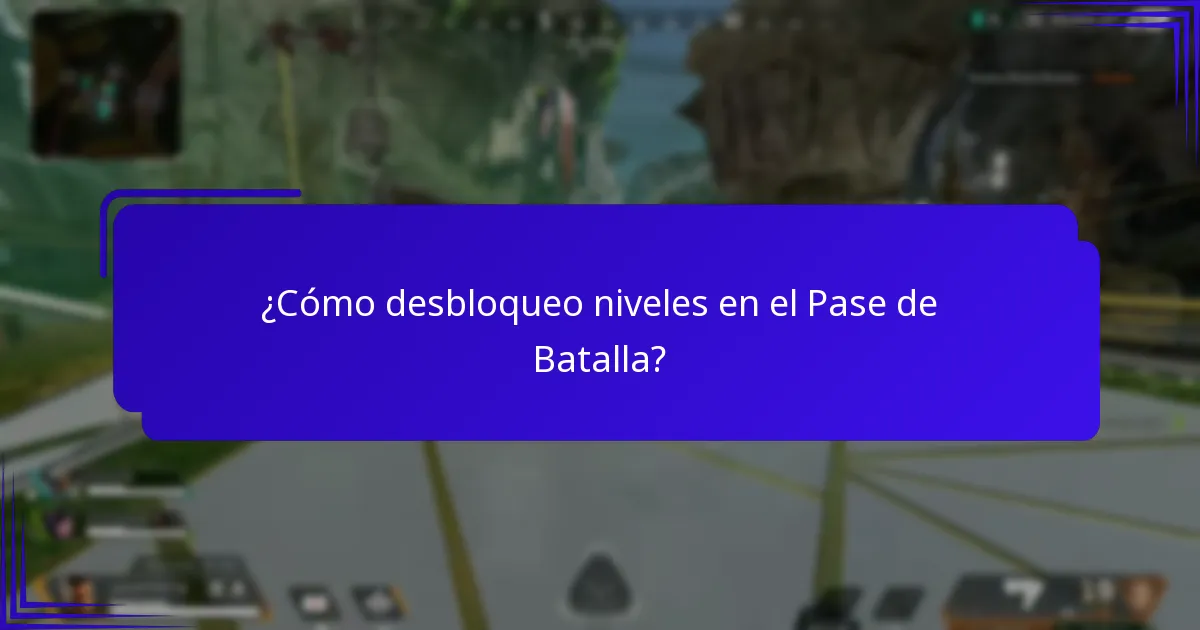 ¿Cómo desbloqueo niveles en el Pase de Batalla?