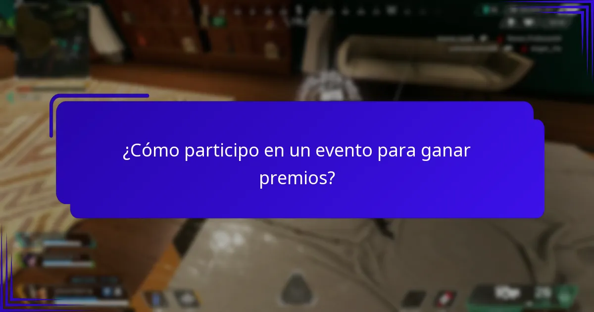 ¿Cómo participo en un evento para ganar premios?