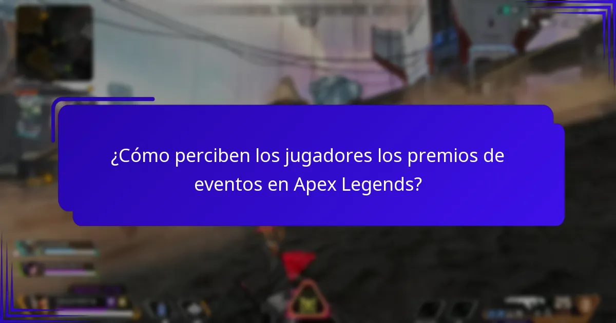 ¿Cómo perciben los jugadores los premios de eventos en Apex Legends?
