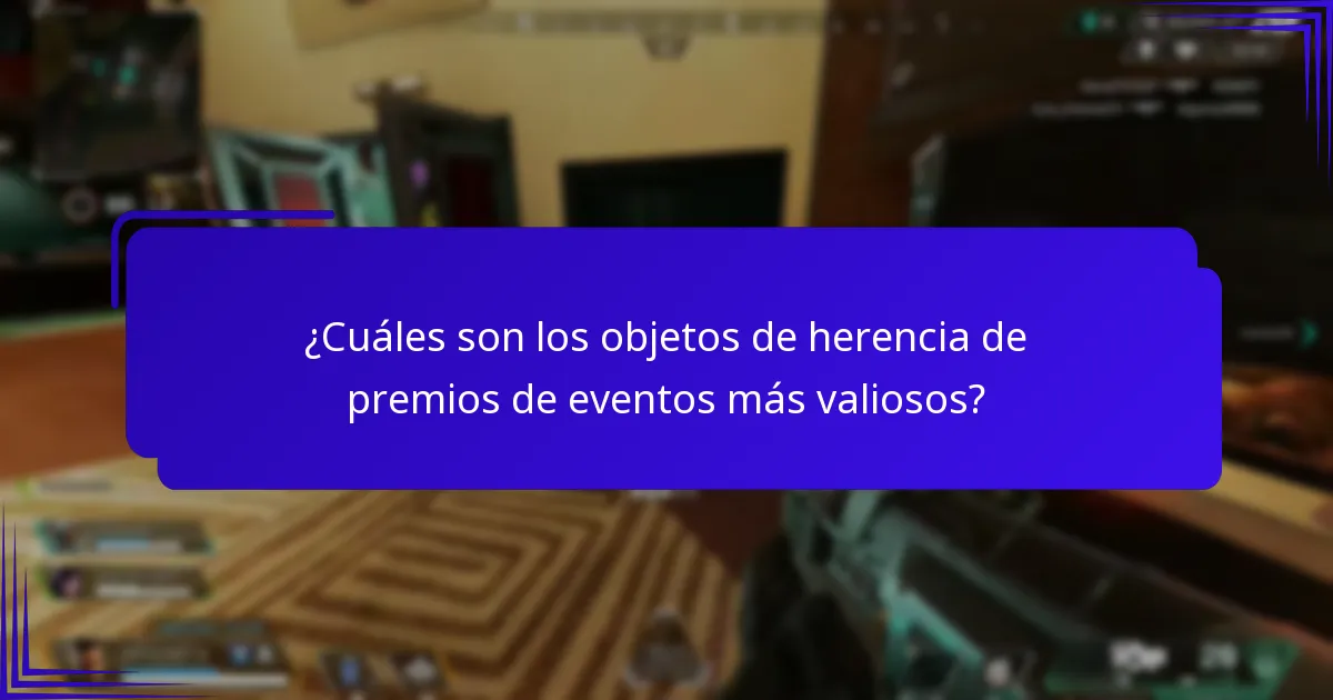 ¿Dónde puedes comprar, vender o intercambiar objetos de herencia de premios de eventos?