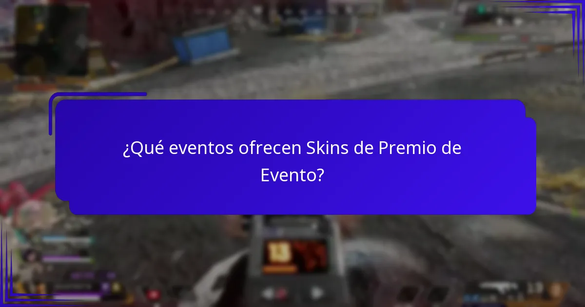 ¿Qué diseños y temas se presentan en las Skins de Premio de Evento?