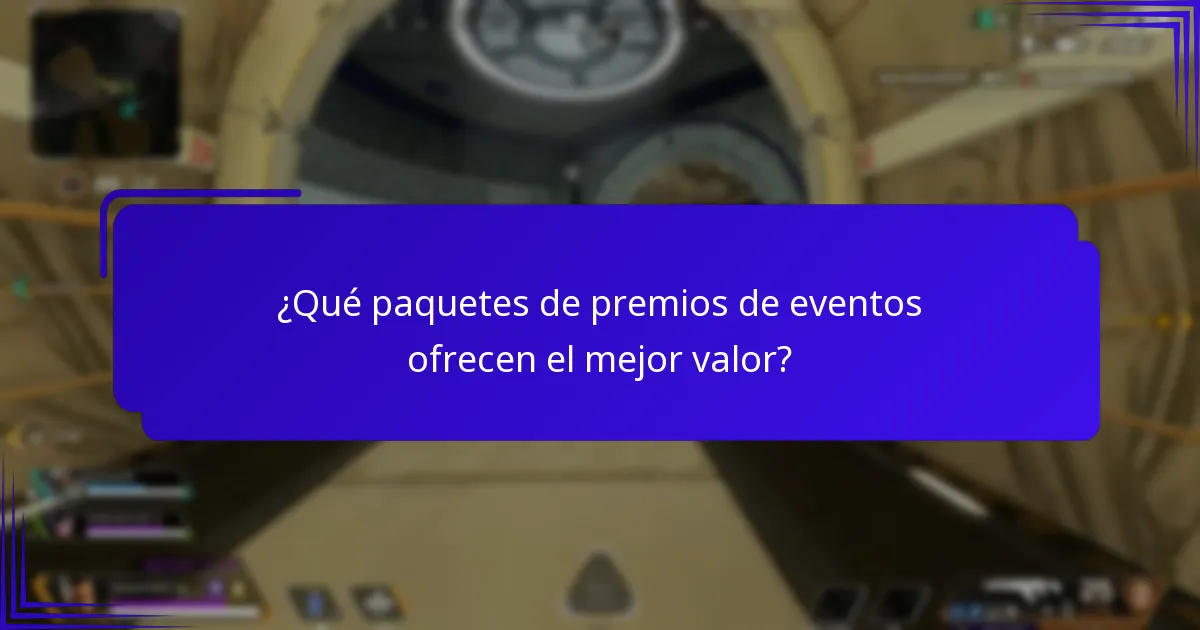 ¿Qué paquetes de premios de eventos ofrecen el mejor valor?