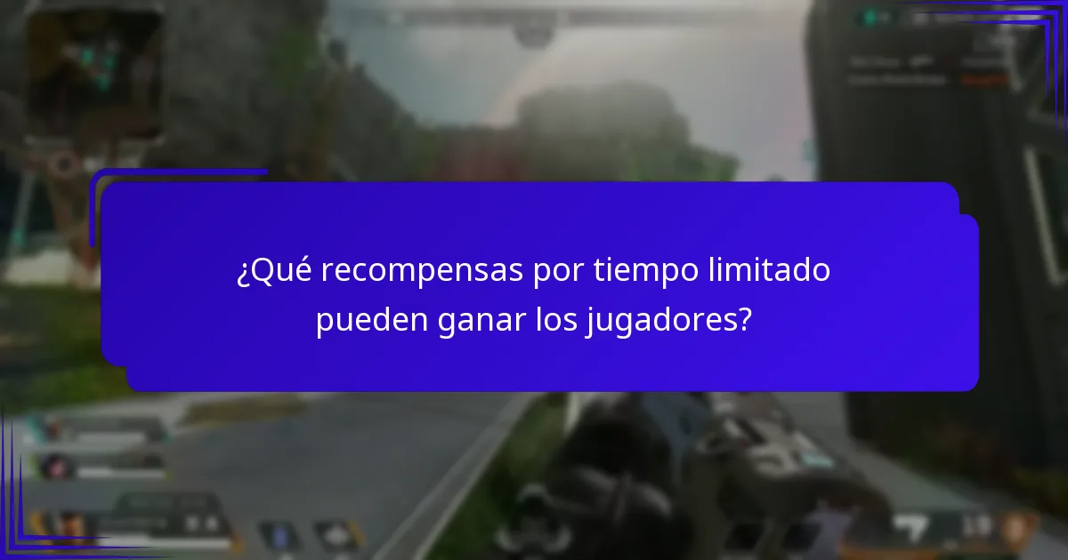 ¿Qué recompensas por tiempo limitado pueden ganar los jugadores?